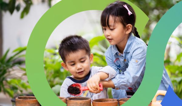 children taking part in climate resilience education in San Mateo County